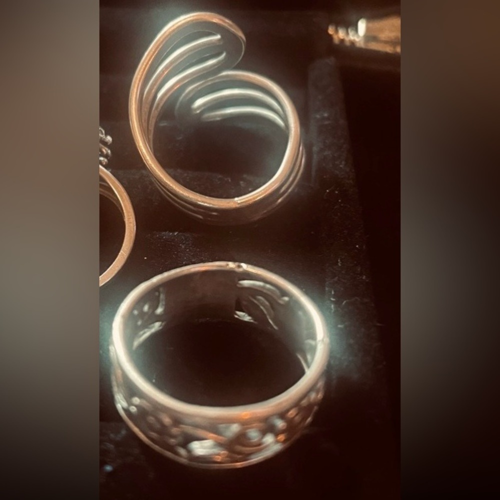 Elegant Silver Ring Set